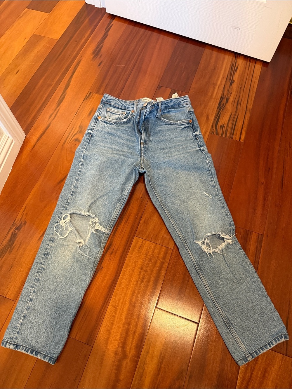 Zara Light Blue Boyfriend Jeans